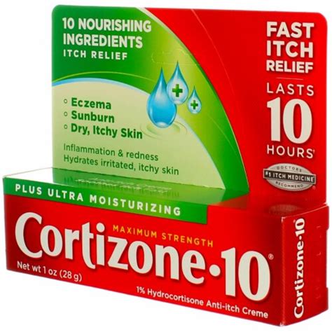 Cortizone 10 Plus Ultra Moisturizing Anti Itch Cream 1 Oz Dillons