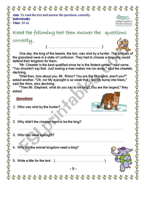 Read The Text And Answer The Questions Correctly Esl Worksheet By Fafauu