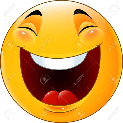 Vector Illustration Of Cartoon Smiley Emoticon Laughing Royalty Free