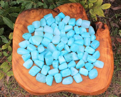 Blue Aragonite Tumbled Stones Choose Ounces Or Lb Bulk Wholesale Lots