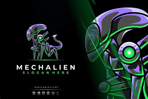 Unique Robotic Alien Mascot Logo Graphic By Rupture · Creative Fabrica