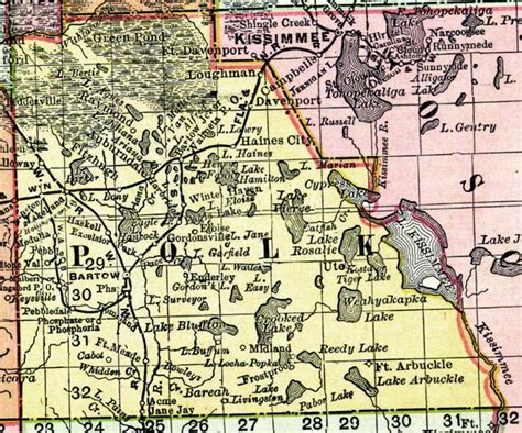 Map Of Polk County Florida 1898