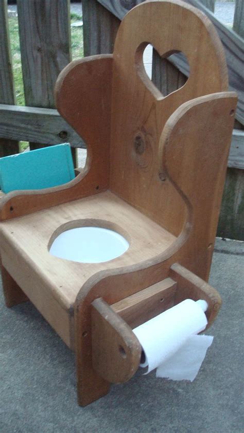 Childrens Potty Training Chair Wooden Deluxe Etsy Kids Potty