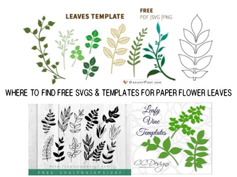 Free Paper Flower Leaf Templates Free Printable Templates