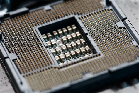 Macro Cpu Socketcpu Socket The Main Components Of A Computer Stock