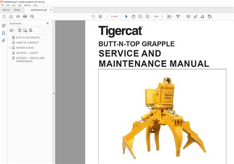 Tigercat Butt N Top Grapple Service And Maintenance Manual Pdf