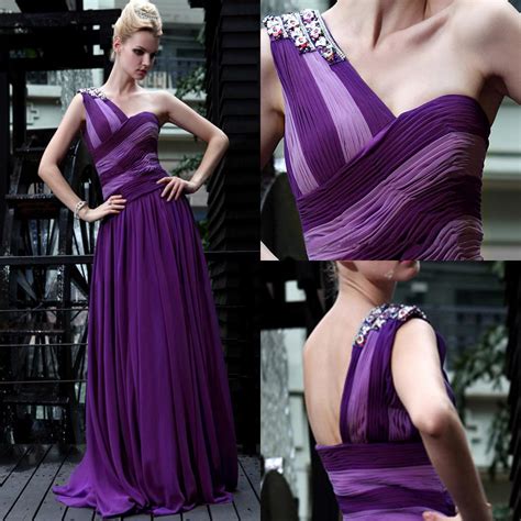 Unique Ombre Purple Bridesmaid Dresses 2016 Two Mixed Purple Pleats