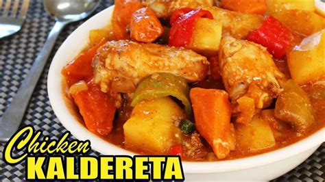 Chicken Caldereta Kalderetang Manok Chicken Stewed In Tomato Sauce Pinoy Recipe Lutong