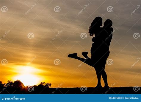 Evening Meeting Of Lovers Outdoors Stock Image Image Of Cheerful
