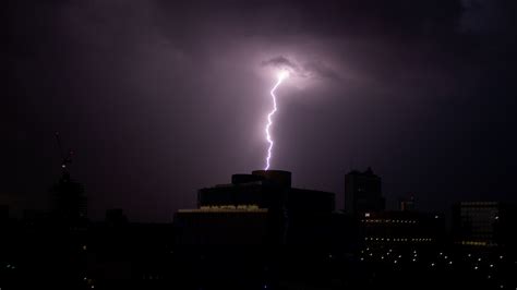 Lighting Up The Night Sky Showers Thunder And Lightning Itv News