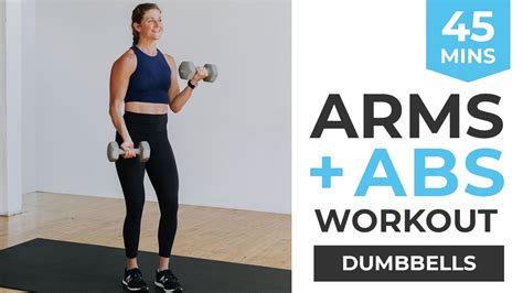 Minute Arms And Abs Workout Dumbbells Drop Set Format Youtube
