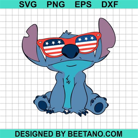 Stitch With Us Flag Sunglasses Svg 4th Of July Svg Stitch Svg In 2022