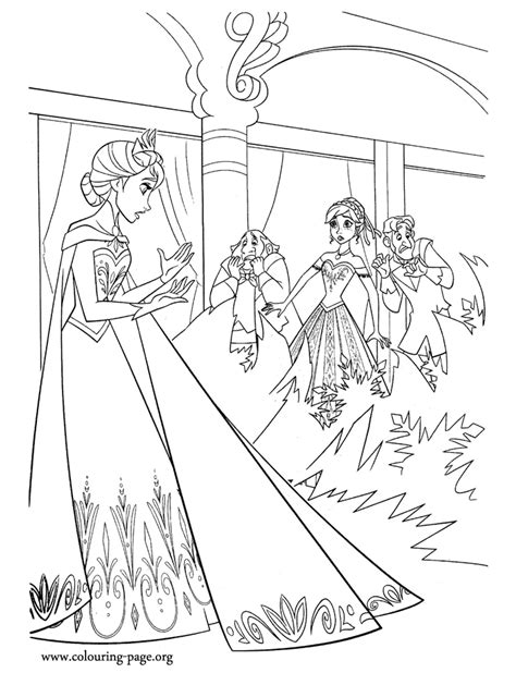 Frozen Elsa And Her Ice Power Coloring Page