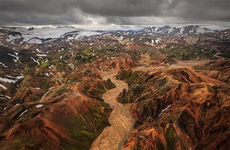 Rhyolite Hills Iceland By Bakisto On Deviantart Aerial View