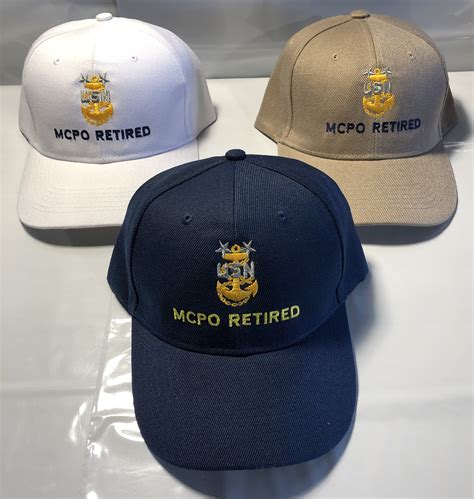 Us Navy Master Chief Petty Officer Retired Ball Cap Mcpo Hat Etsy