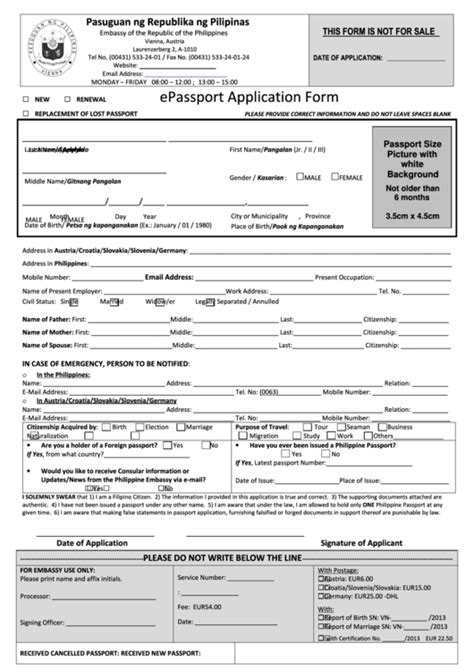 Printable Passport Remewal Application Form Printable Forms Free Online