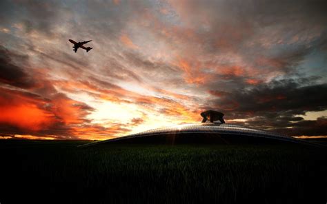 Aeroplane Airplane Sunset Clouds Passenger Aircraft Hd Wallpaper
