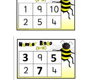 Learning number names has never been so easy using these printable charts. Bingo Numbers 1-10