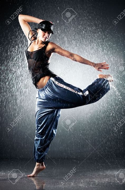 Young Woman Modern Dance Water Studio Photo Stock Photo Picture And