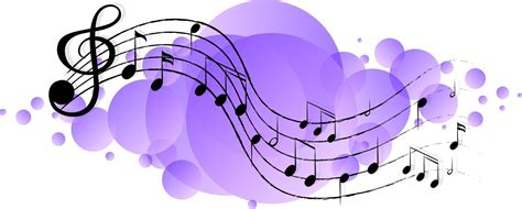 Musical Melody Symbols On Purple Splotch 2728660 Vector Art At Vecteezy