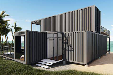3x40ft Prefab Prefabricated Modular Steel Shipping Container House Home