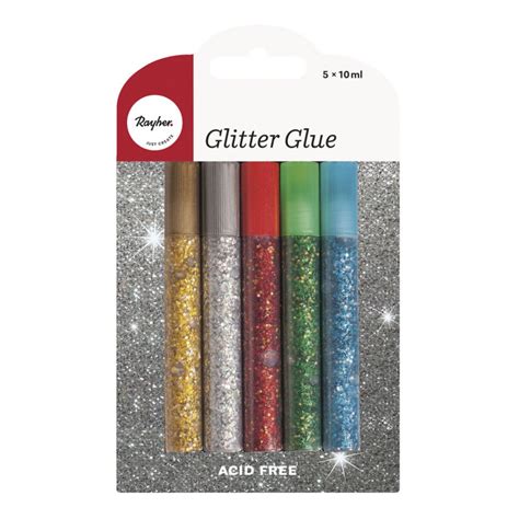 Rayher Kit Glitter Glue Basic Impoli 10ml 5 Pces Pas Cher à Prix Auchan