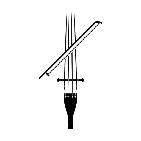 Inspiración En El Diseño Del Logotipo De La Silueta Del Instrumento De