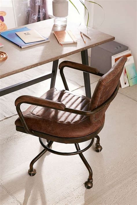 See more ideas about cool desk chairs, desk chair, chair. Foster Leather Desk Chair | Cool desk chairs, Desk chair ...