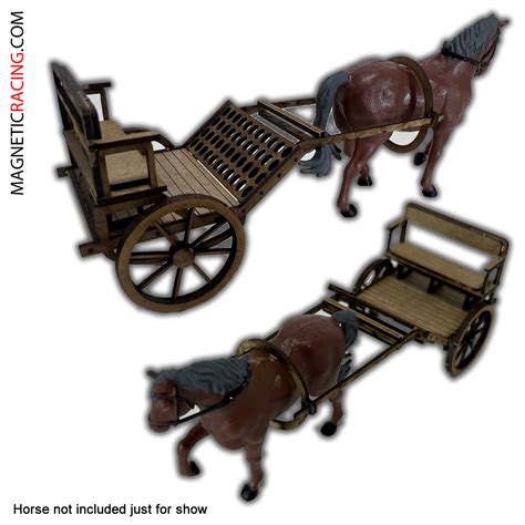053 Cart Single Horse Cart Single Axle Pair 132 Scale
