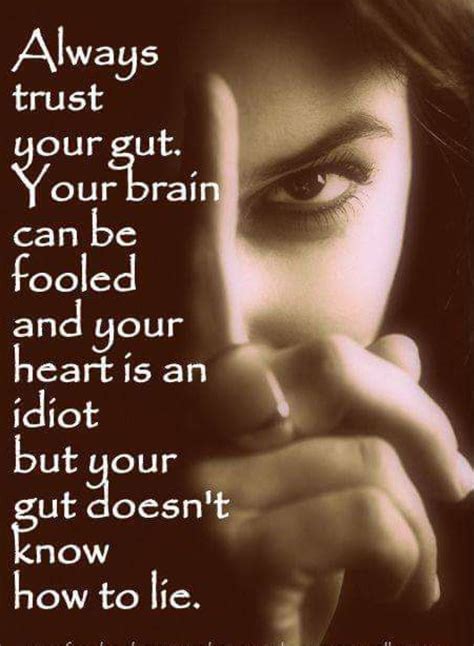 Always Trust Your Gut Your Gut Doesnt Know How To Lie Your Brain