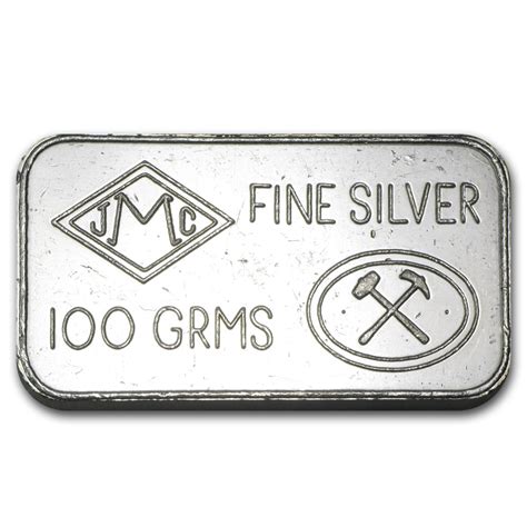 Buy 100 Gram Silver Bar Johnson Matthey Londonbank Of England Apmex