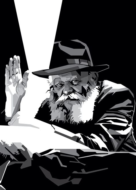 The Lubavitcher Rebbe Poster Picture Metal Print Paint By
