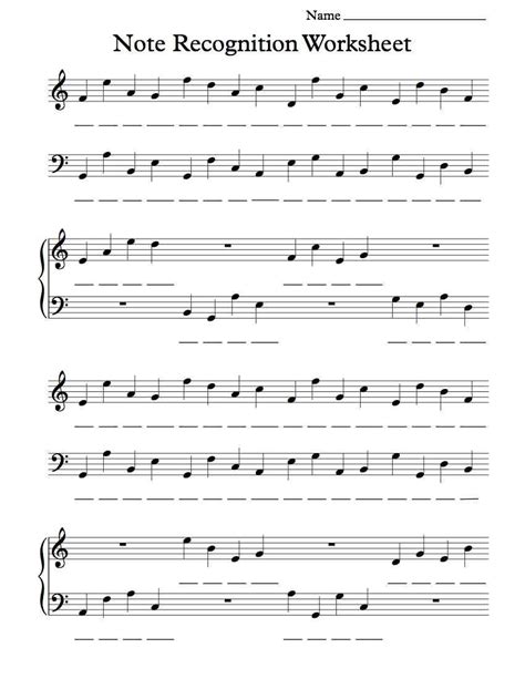 Music Theory Worksheets For High School