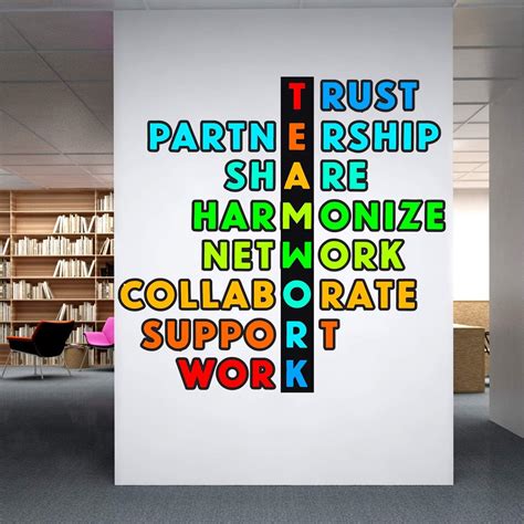 Stickme Team Work Typography Office Inspirational Motivational