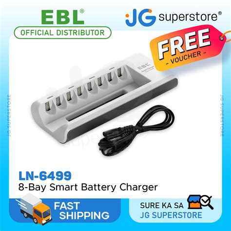 Ebl Ln 6499 808 8 Bay Smart Battery Charger With Quick Charge Slots