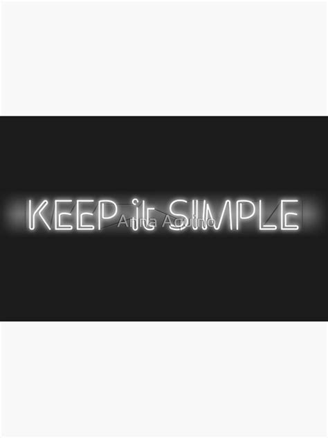 Keep It Simple Art Print By Ashiepop67 Redbubble