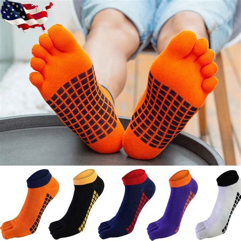 5 Pairs Men S Five Finger Toe Socks Cotton Ankle Casual Sports Low Cut Breathe Ebay