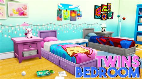 Boy And Girl Twins Bedroom The Sims 4 Room Build Youtube