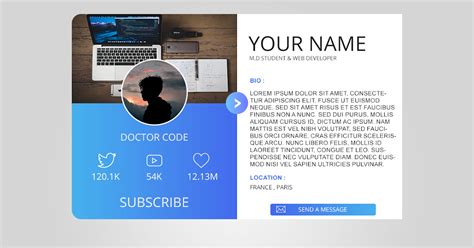 How To Make An Animated Sliding Profile Card Using Html5 Css3 And