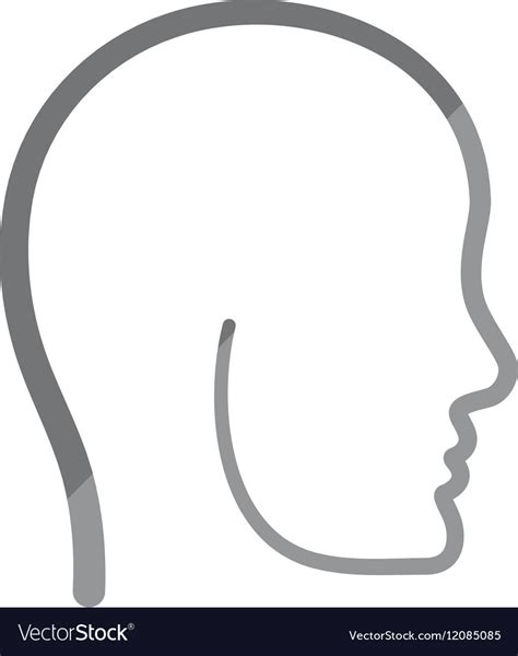 Human Head Silhouette Royalty Free Vector Image