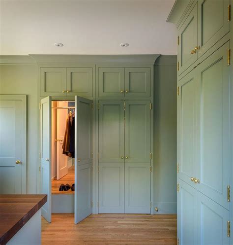 I believe you must first check out the. Gray Green Laundry Room Cabinets with Mirror - Cottage ...