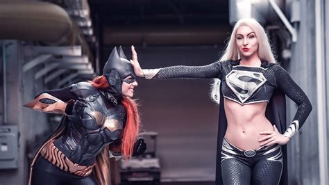 1920x1080 Supergirl And Batwoman Cosplay Laptop Full Hd 1080p Hd 4k Wallpapers Images