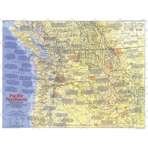 Pacific Northwest Side 1 Published 1986 By National Geographic The