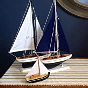 Amazon Com Hampton Nautical Pacific Sailer Sails Boat 17 Blue