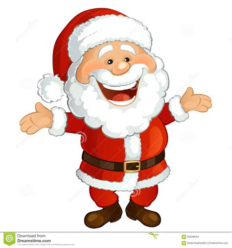 Santa Claus Stock Vector Illustration Of Smile Funny 65638564