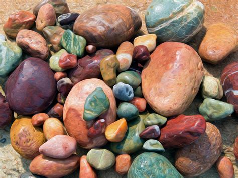 Coloured Stones Digital Art By Roy Pedersen Pixels