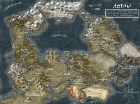 Oc Map For My Homebrew World Of Aesteria Where I Run My Campaigns