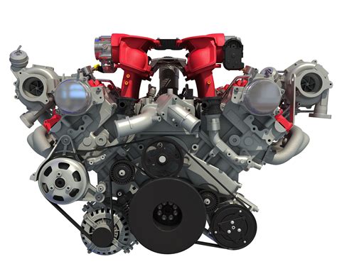 3d Model Ferrari 488 Gtb Twin Turbocharged V8 Engine