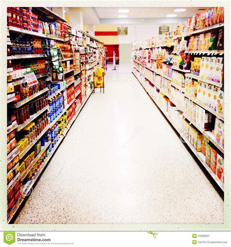 Supermarket Aisle Editorial Photography Image Of Distance 44009037