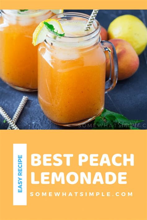 Peach Lemonade Recipe Recipe Peach Lemonade Recipes Peach Lemonade